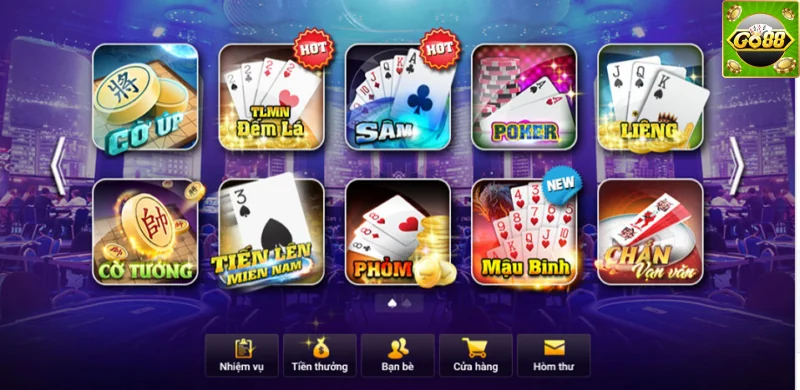 Giới thiệu về sảnh Game bài Go88
